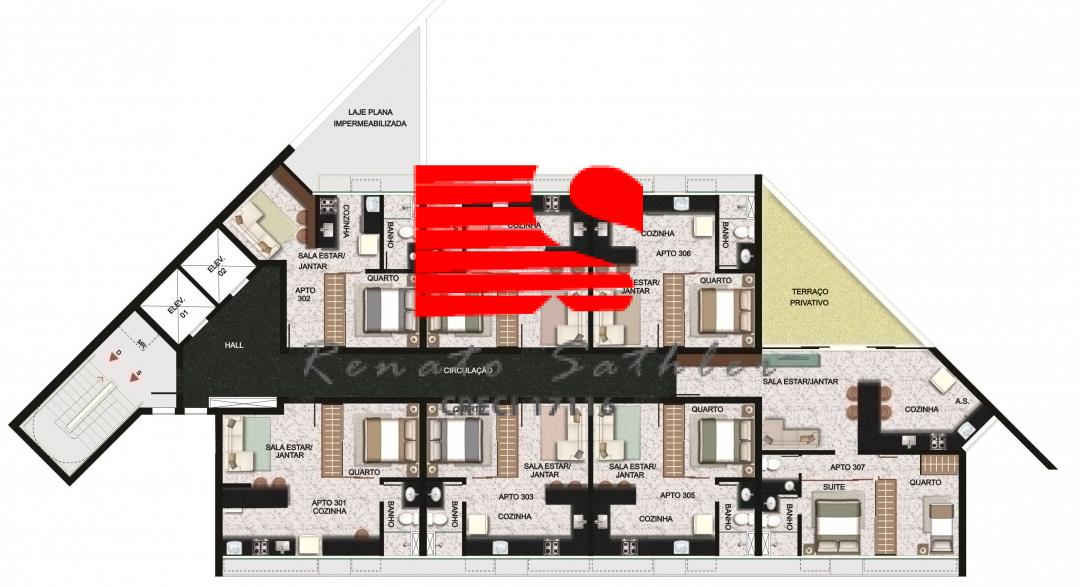 Apartamento à venda com 1 quarto, 32m² - Foto 7