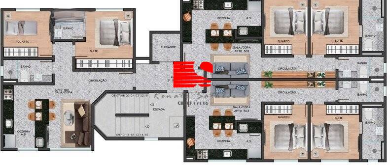 Apartamento à venda com 1 quarto, 49m² - Foto 5