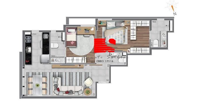 Apartamento à venda com 2 quartos, 67m² - Foto 21